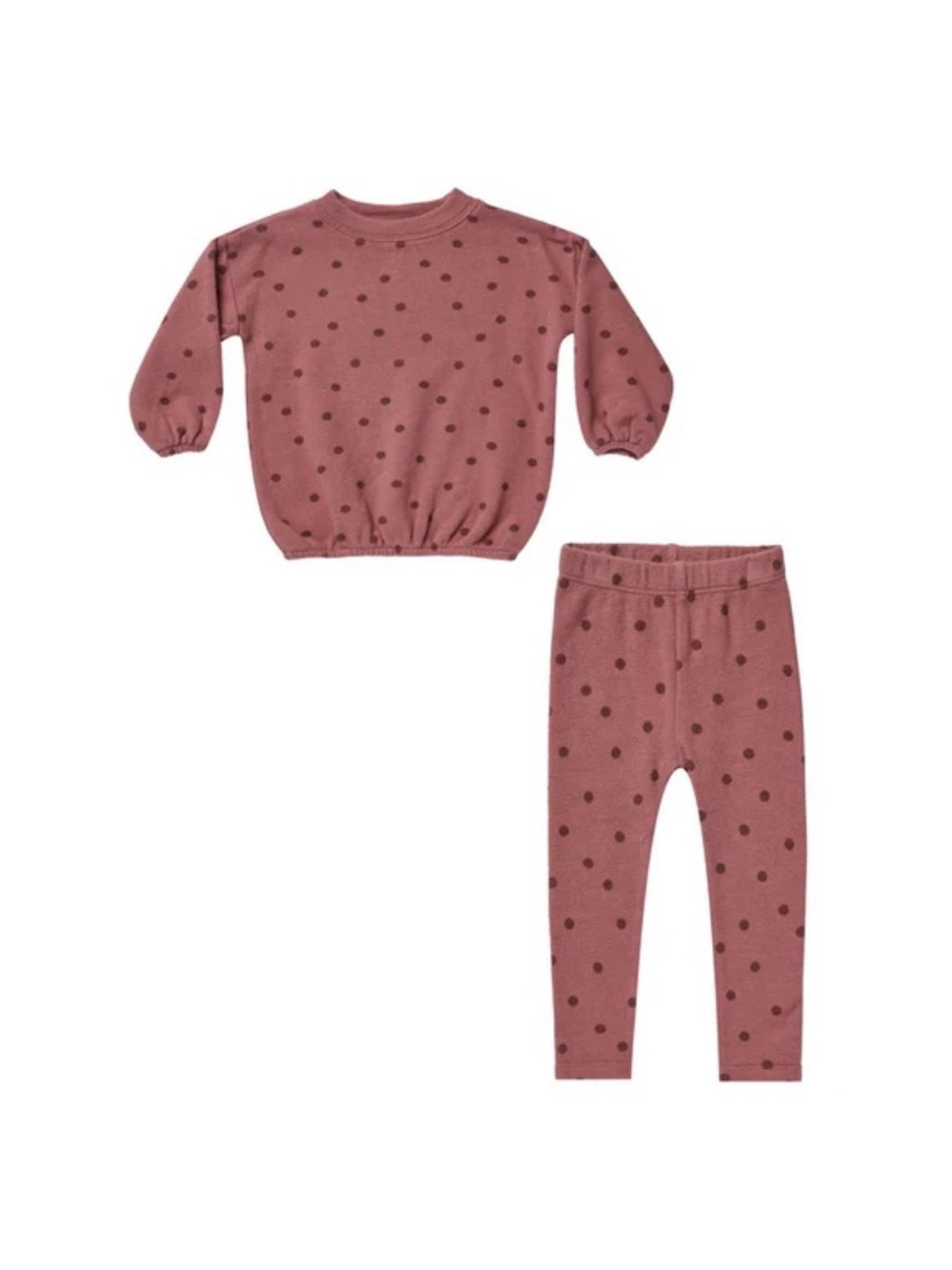 Rylee and Cru Girls Dusty Rose Sweatshirt and Leggings Matching Set 4-5Y